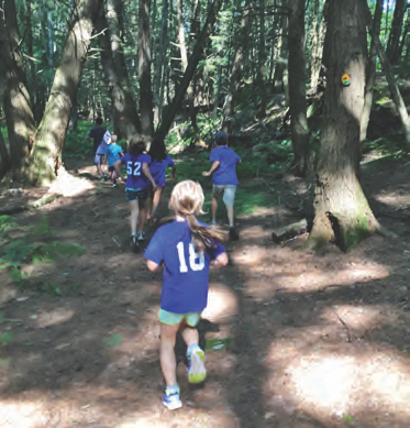 Trail running in the Nature Area is a very popular activity for all ages.